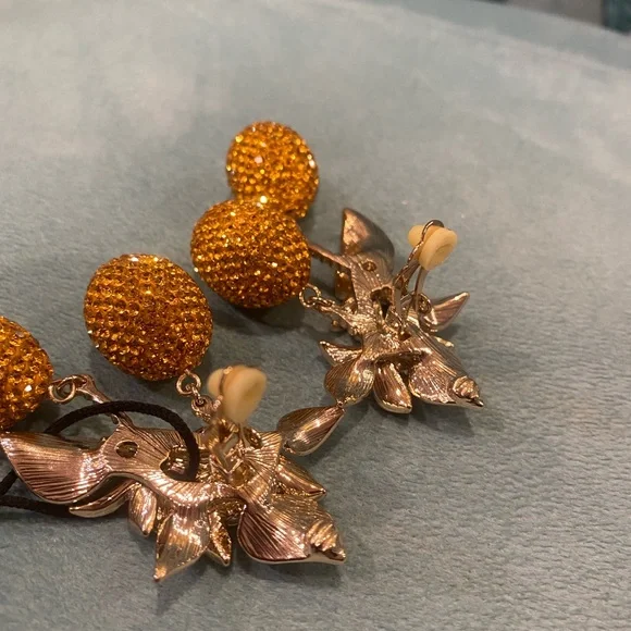 DIVINE 🍋 Marina Rinaldi Crystal Limonaia Earrings Lemons 🍋 - Picture 7 of 15